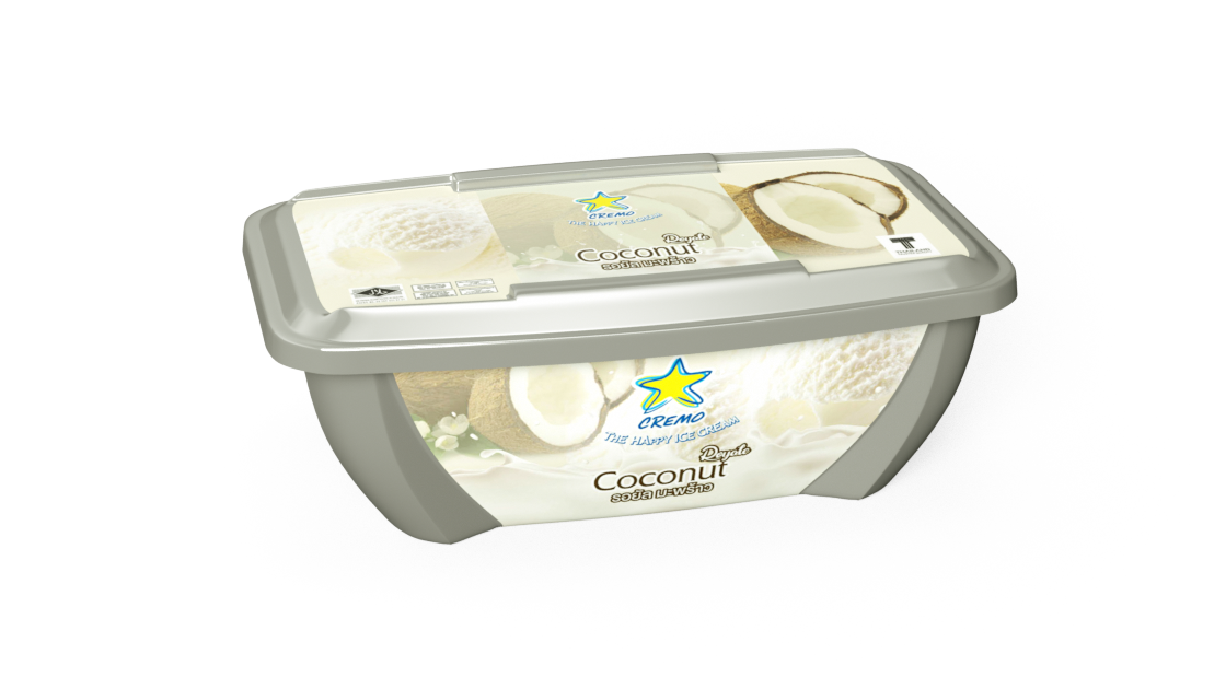 Kem hộp 900ml vị dừa